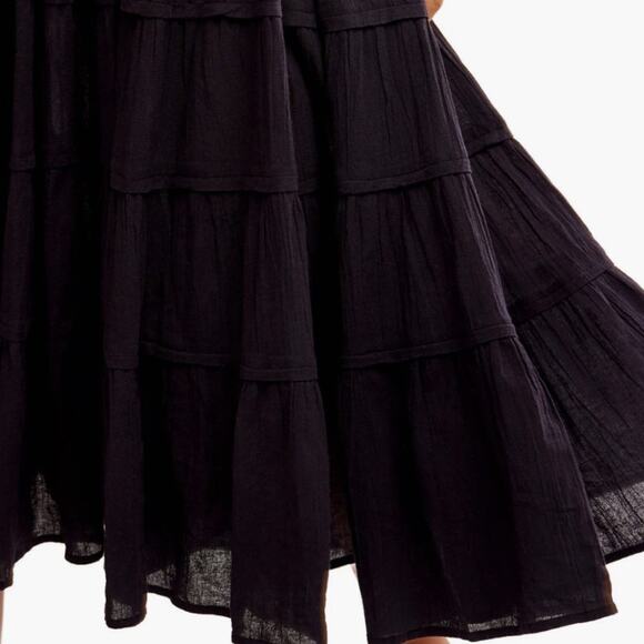 Free People Somewhere Sunny Halter Midi Dress - Black Size M - Picture 3 of 7